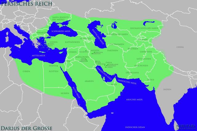 The Persian Empire during the reign of Darius I (Šâhanšâh Dâryuš I)