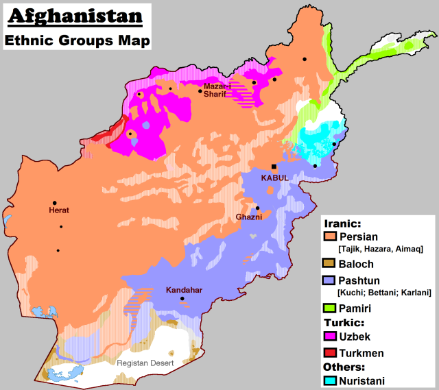 Ethnicity of Afghanistan - Map